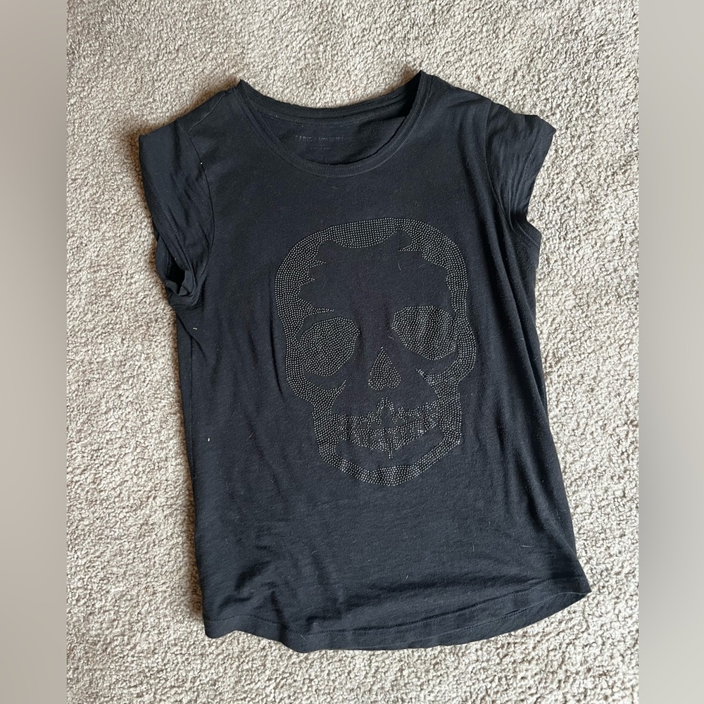 ZADIG AND VOLTAIRE skull print tee